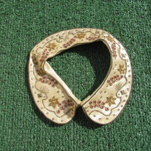 Vintage Glentex Hand Made Seed Beaded Dress Collar Made In India